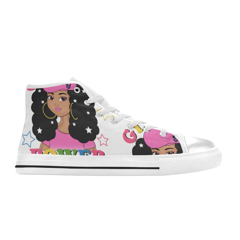 Girl Power High Tops High Top Canvas Shoes for Kid (Model 017)