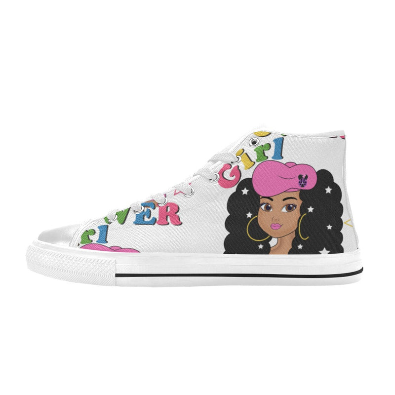 Girl Power High Tops High Top Canvas Shoes for Kid (Model 017)